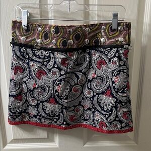 Zand Amsterdam reversable adjustable Mini Skirt with Studded Waistband